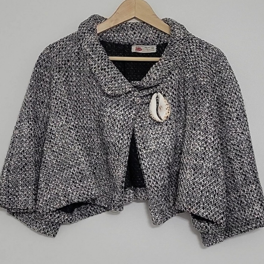 Karen Muhammad Vintage Woven Caper Blazer